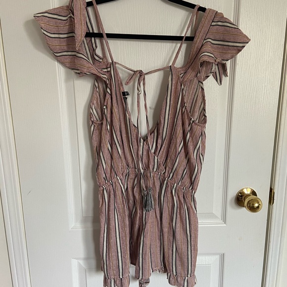 Topshop Pinstripe Romper - Picture 4 of 5